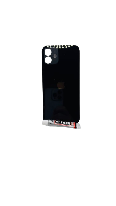 Vitre Arrière Noir iPhone 12 + B7000
